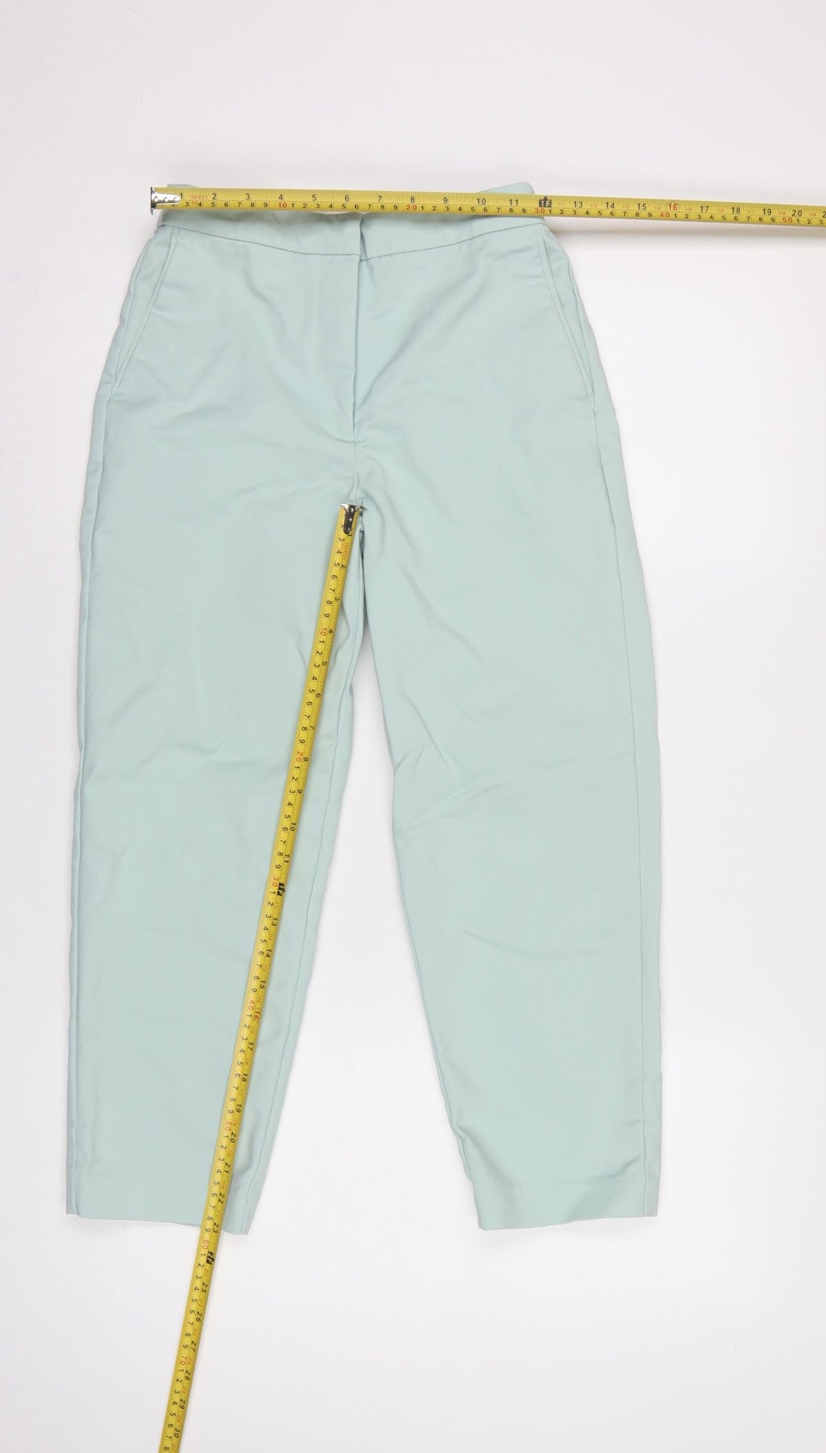 Marks & Spencer Women's Light Green UK 6 X Short Tapered Trousers