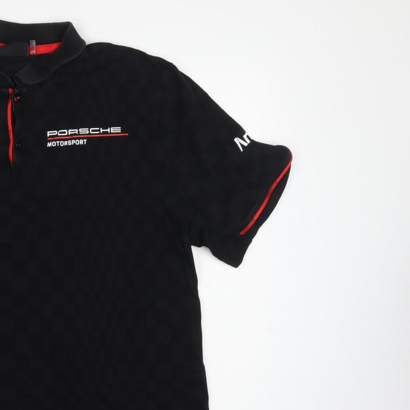 Puma Porsche Motorsport Men's Black L Logo Racing Polo Shirt
