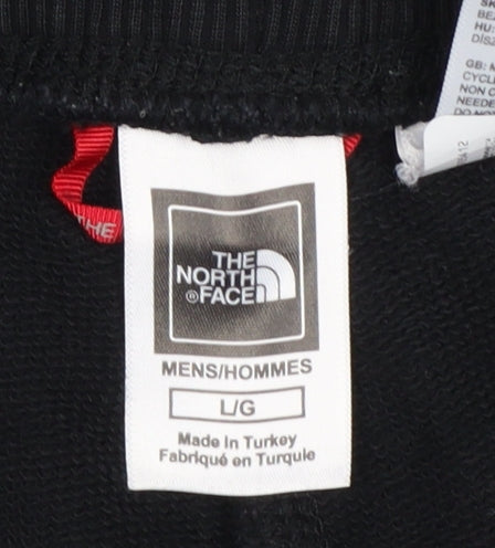 The North Face Men’s Black L Jogger Sweatpants Logo Zip Pockets