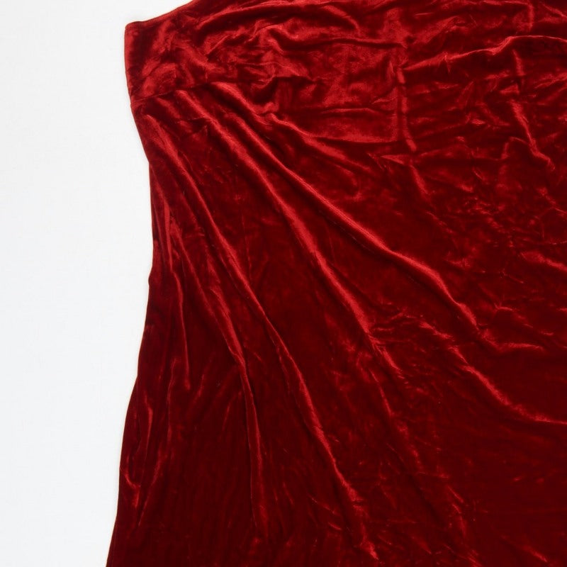 Essence Women Red Velvet UK 24 Sleeveless V-Neck Bodycon Party Dress