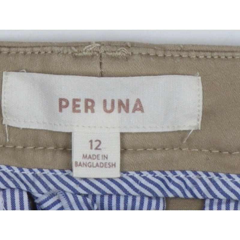 Per Una Women’s Beige Size 12 Cotton Stretch Carpenter Trousers