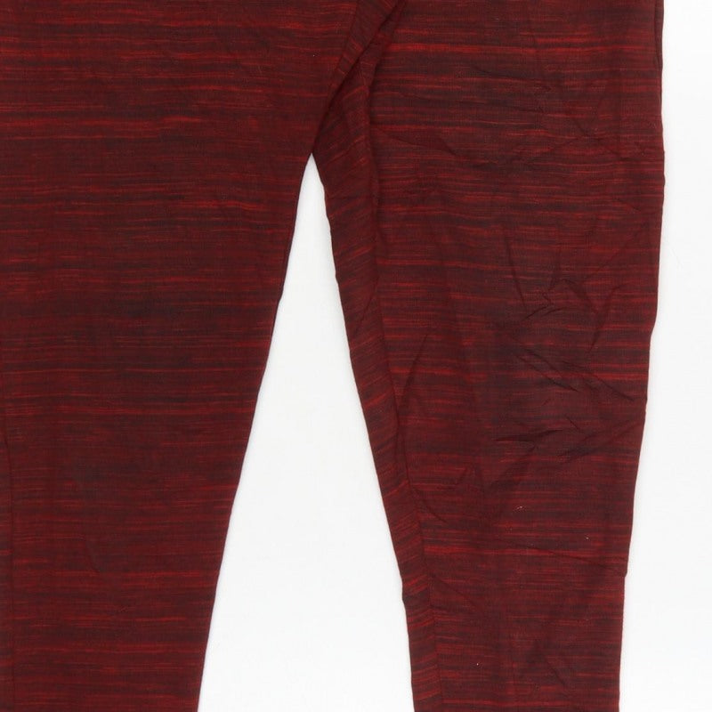 11° Men’s Red Marl Jogger Sweatpants Size S Elastic Waist Cuffed