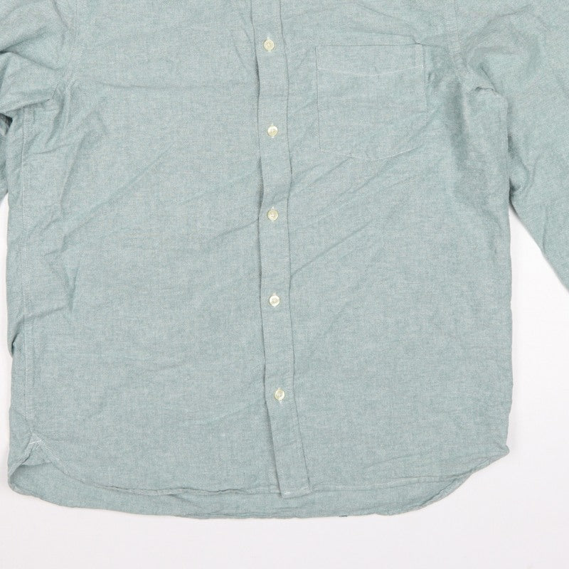 H&M Men’s Green L.O.G.G. L Regular Cotton Button-Down Shirt