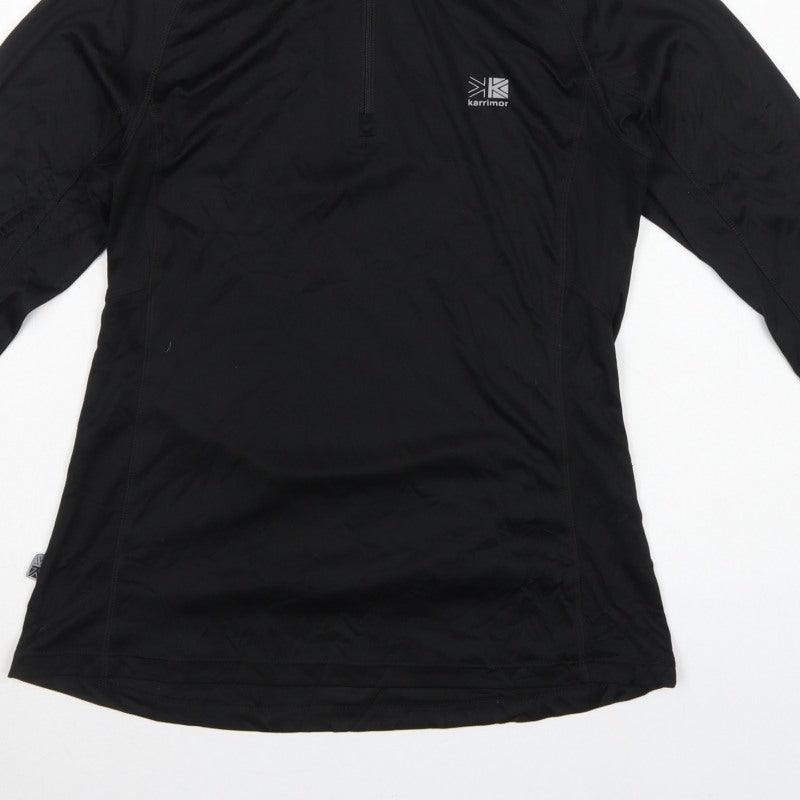 Karrimor Women’s Black UK 14 Running 1/4 Zip Long Sleeve Pullover Top