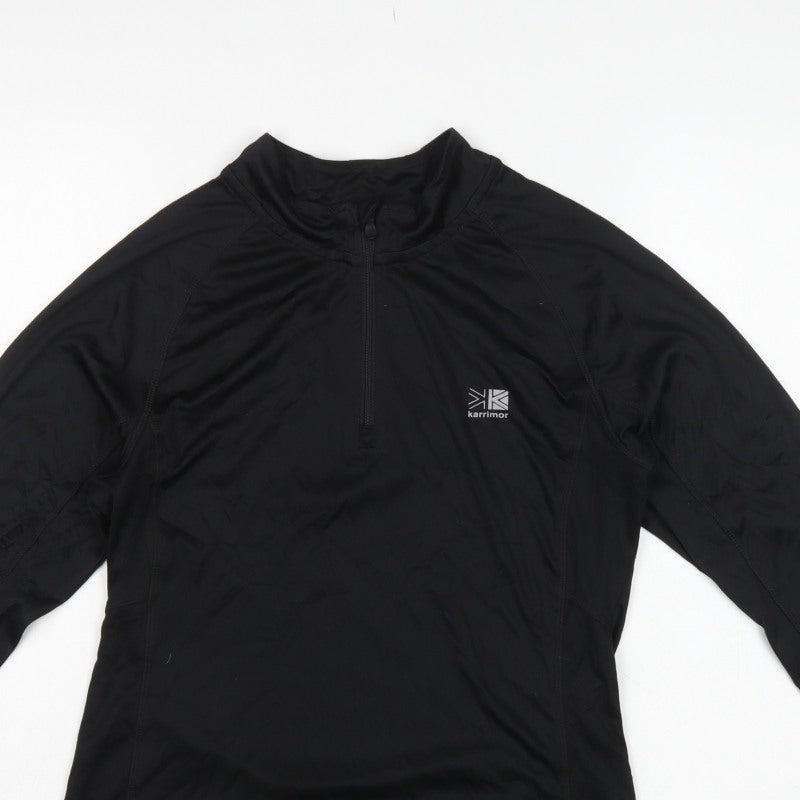 Karrimor Women’s Black UK 14 Running 1/4 Zip Long Sleeve Pullover Top