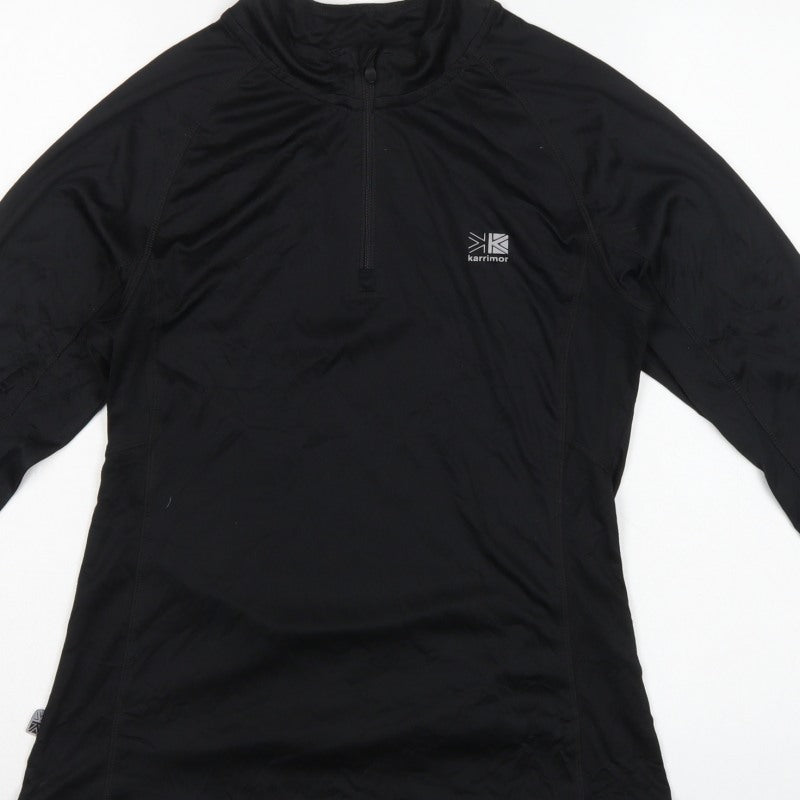Karrimor Women’s Black UK 14 Running 1/4 Zip Long Sleeve Pullover Top