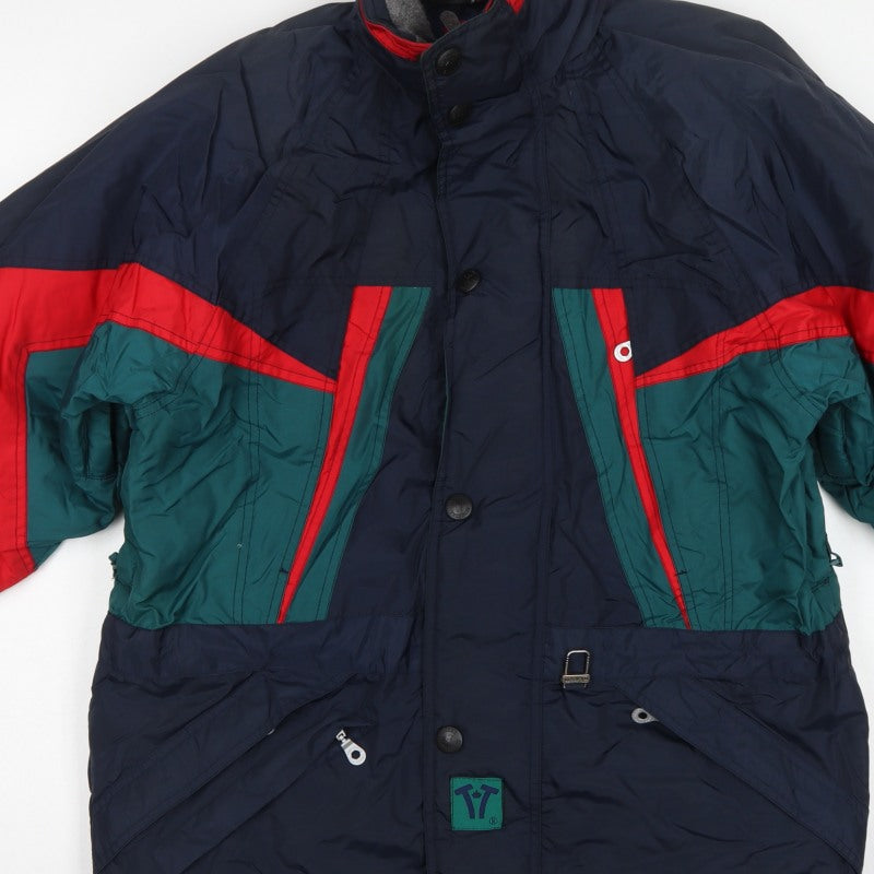 Trespass Men’s Navy M Technical Ski Puffer Jacket Colour Block