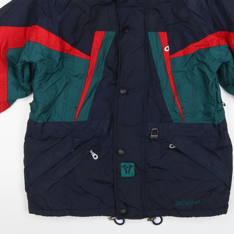 Trespass Men’s Navy M Technical Ski Puffer Jacket Colour Block