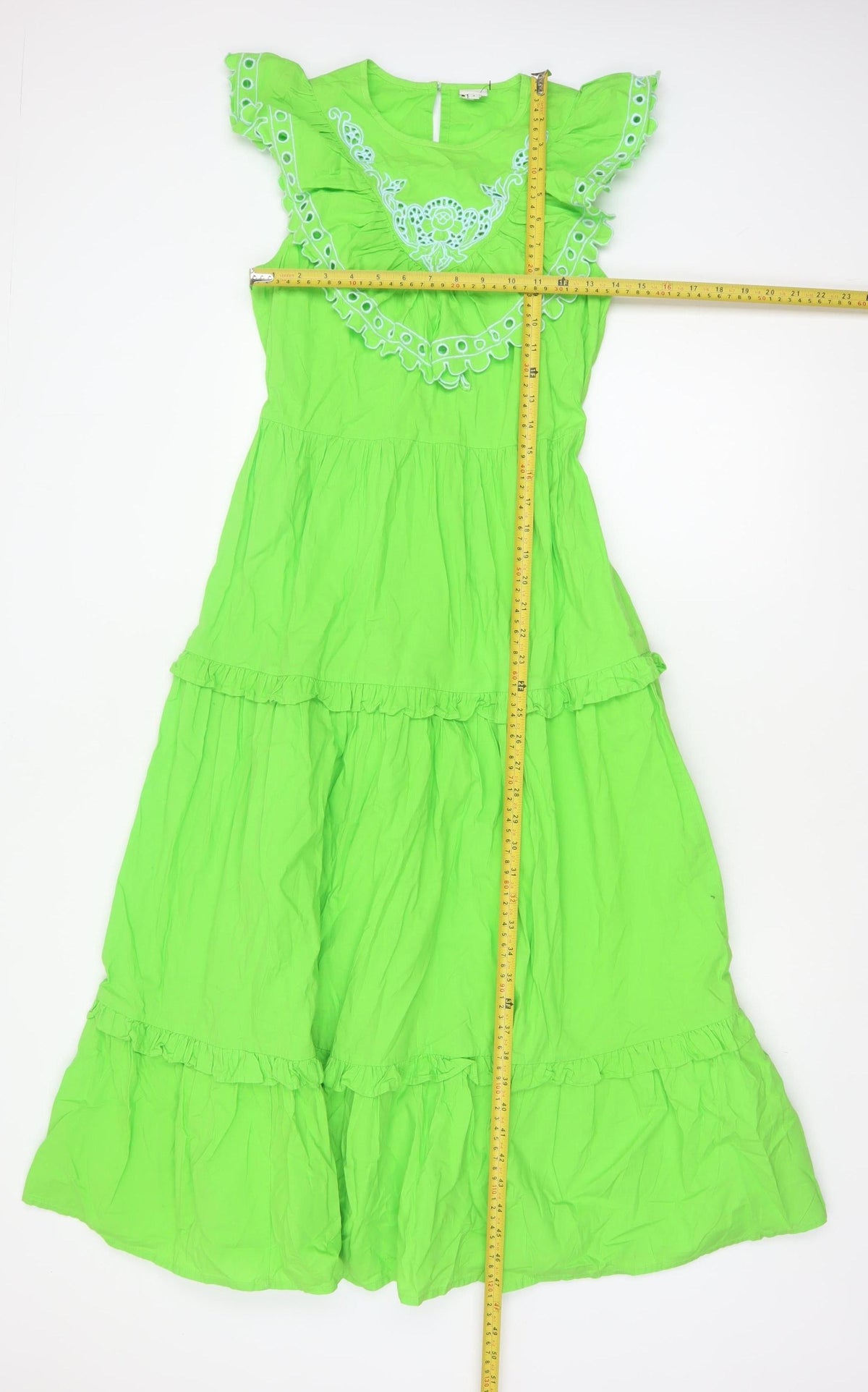 River Island Women Green UK 8 Maxi Fit & Flare Ruffle Dress
