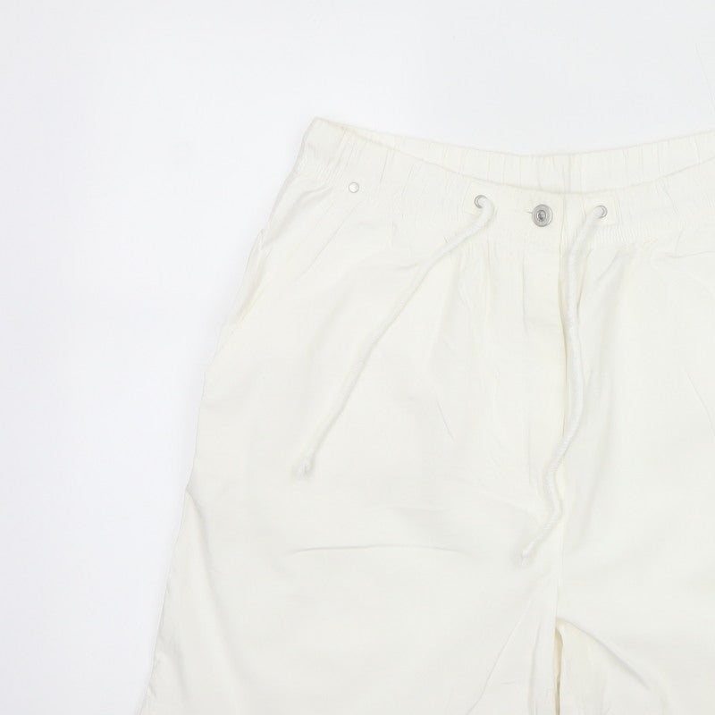 Marks & Spencer Women White UK 16 Cotton Utility Drawstring Shorts
