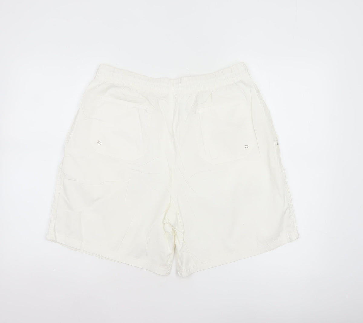 Marks & Spencer Women White UK 16 Cotton Utility Drawstring Shorts