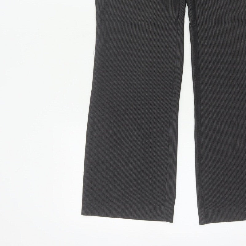 Next Women Grey Pinstripe UK 8 Regular Bootcut Tailored Trousers
