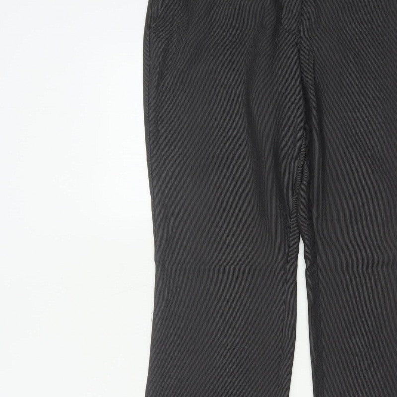 Next Women Grey Pinstripe UK 8 Regular Bootcut Tailored Trousers