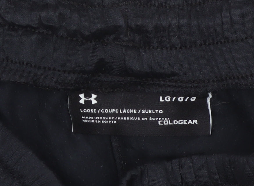 Under Armour Men Black L ColdGear Relaxed Cuffed Jogger Trousers