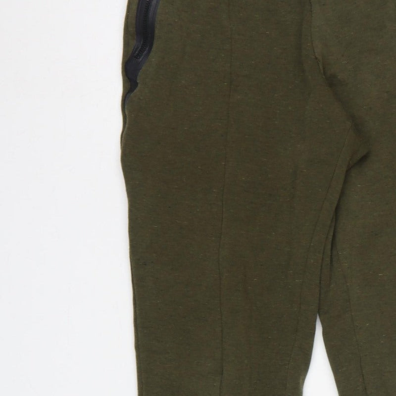 Nike Women’s Green XS Jogger Trousers Cotton Blend Zip Pockets