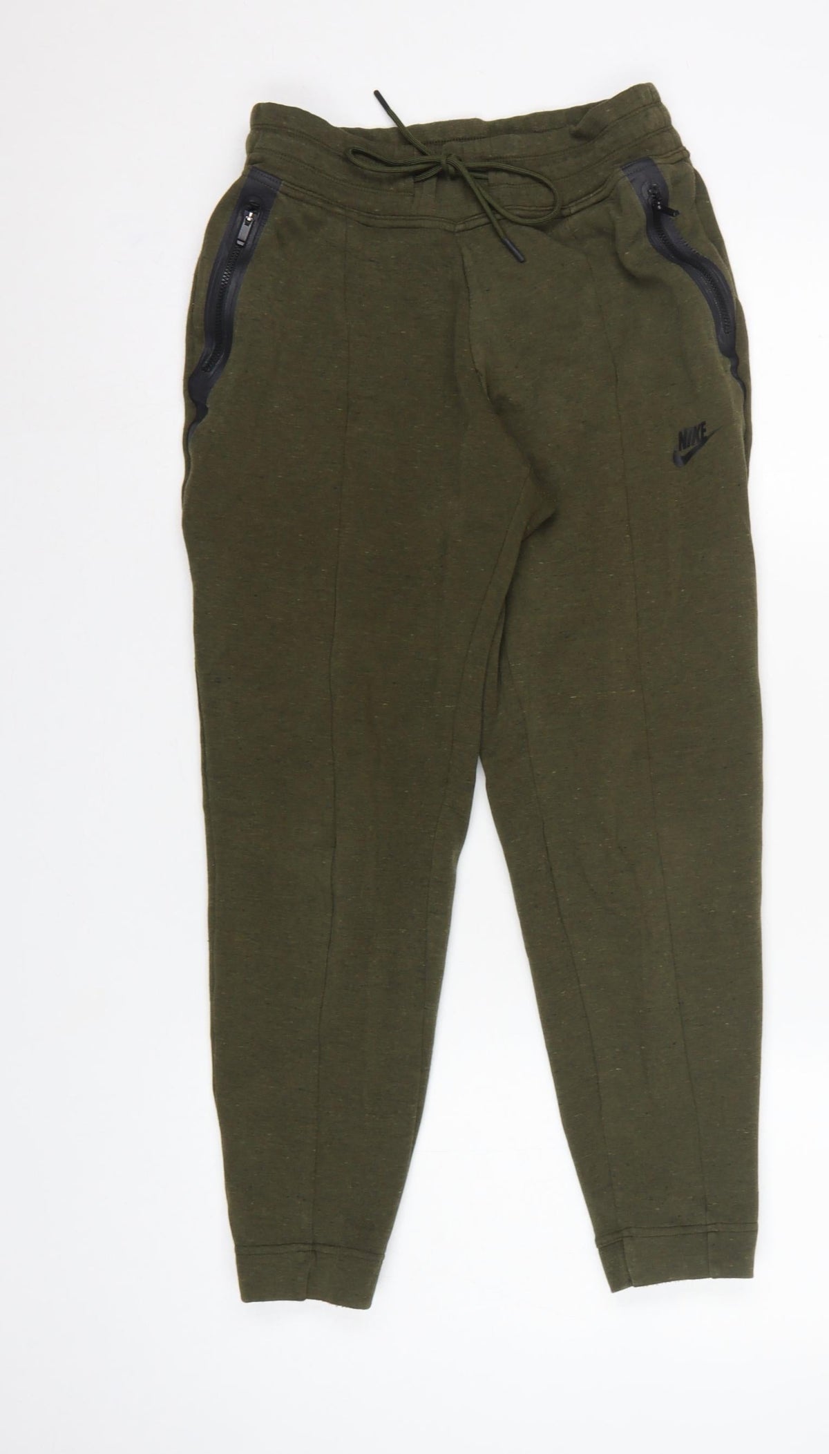 Nike Women’s Green XS Jogger Trousers Cotton Blend Zip Pockets