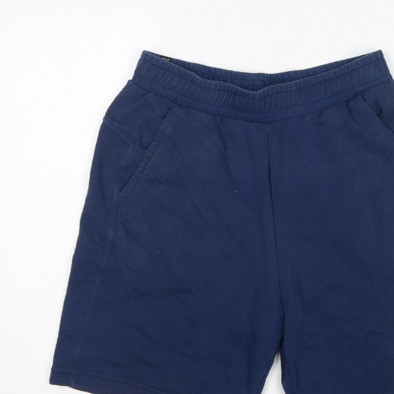 Puma Men’s Blue M Sweat Shorts Elastic Waist Logo Pockets