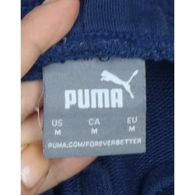 Puma Men’s Blue M Sweat Shorts Elastic Waist Logo Pockets