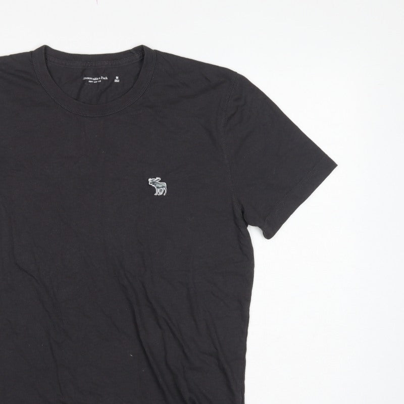 Abercrombie & Fitch Men’s Black M Crew Neck Embroidered Moose T-Shirt