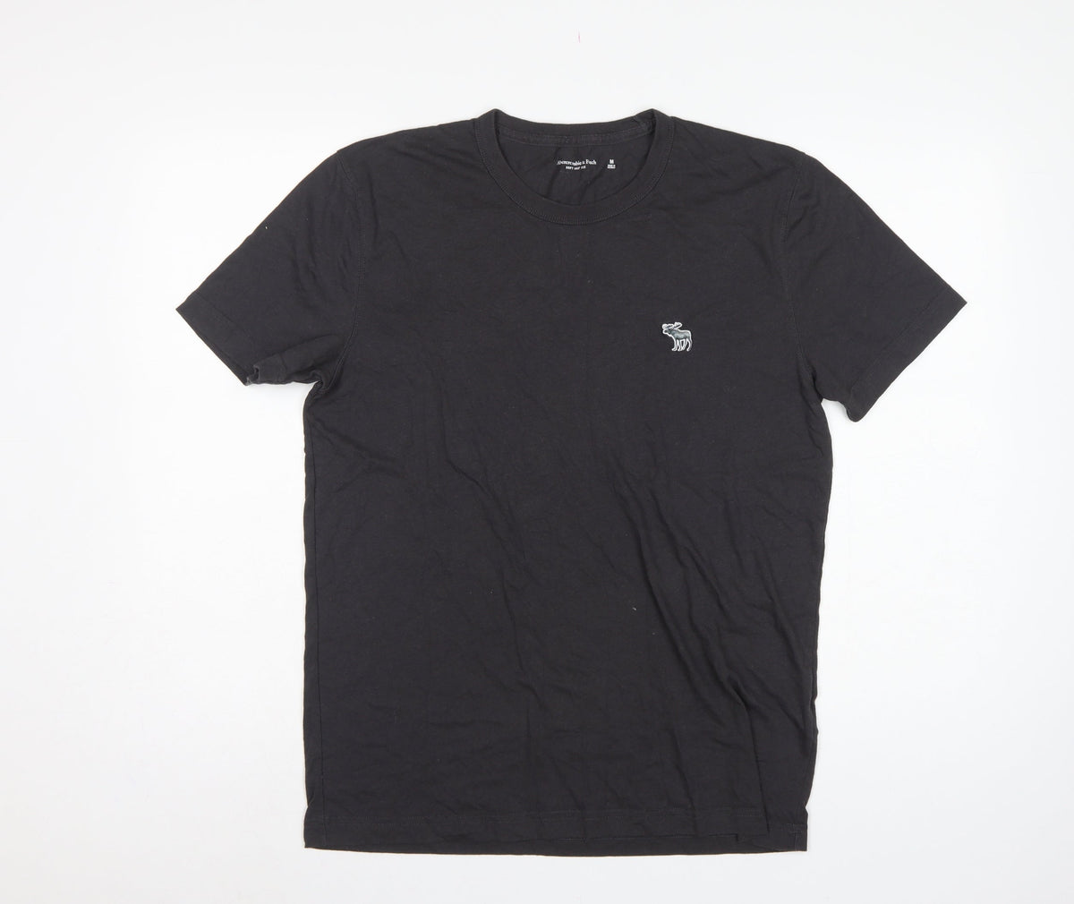 Abercrombie & Fitch Men’s Black M Crew Neck Embroidered Moose T-Shirt