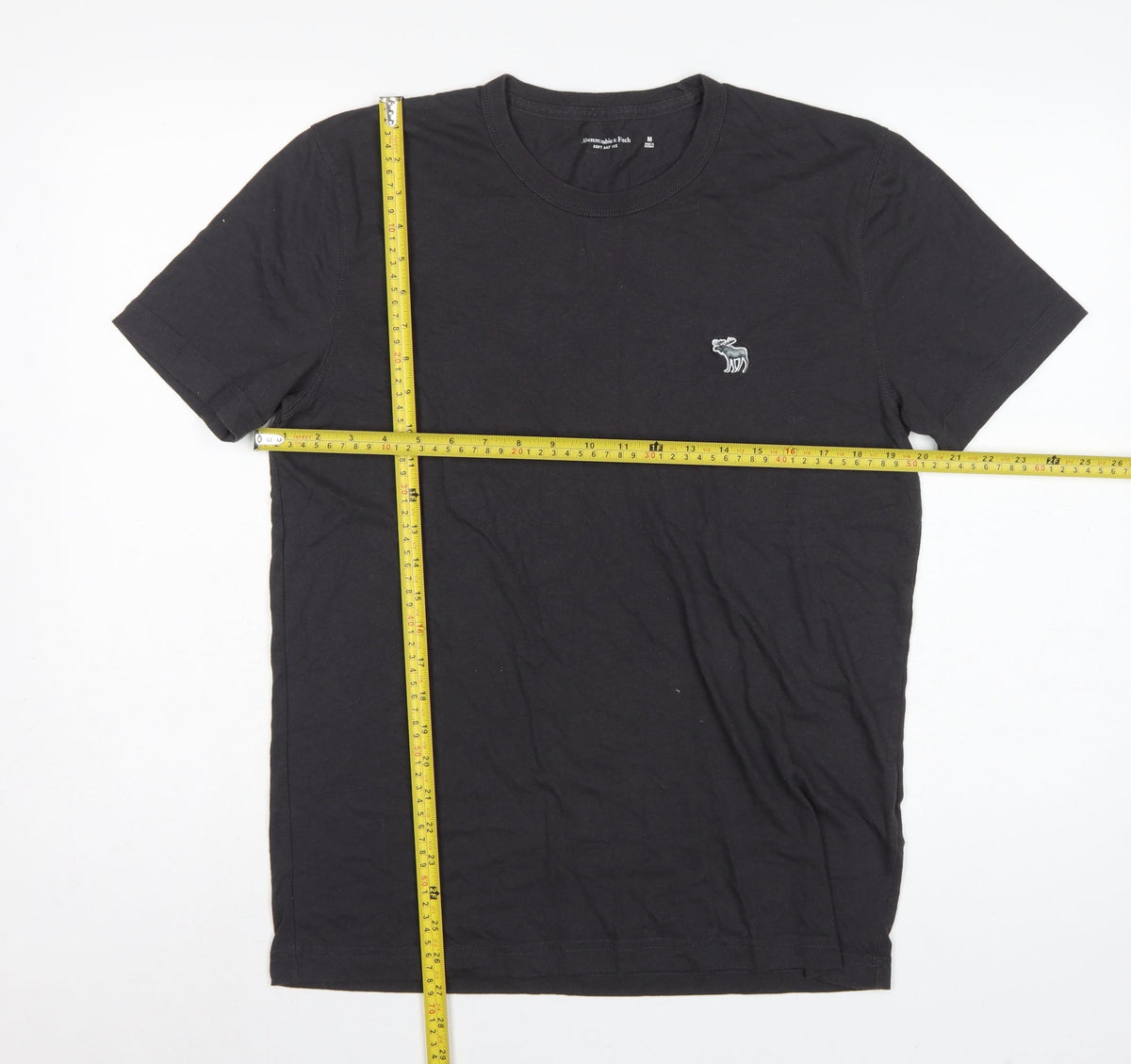 Abercrombie & Fitch Men’s Black M Crew Neck Embroidered Moose T-Shirt