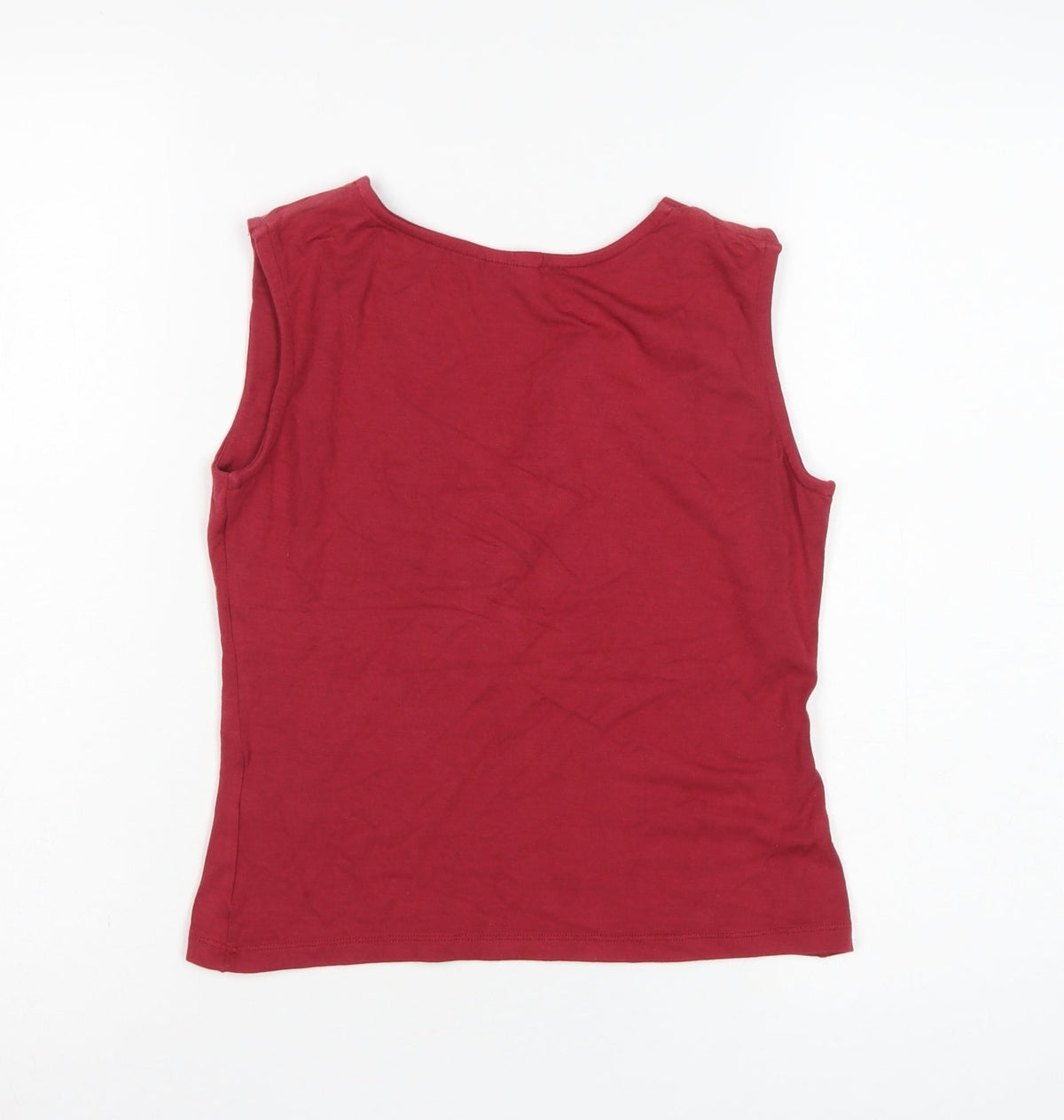 Goya London Women’s Red Size 16 Studded V-Neck Stretch Tank Top