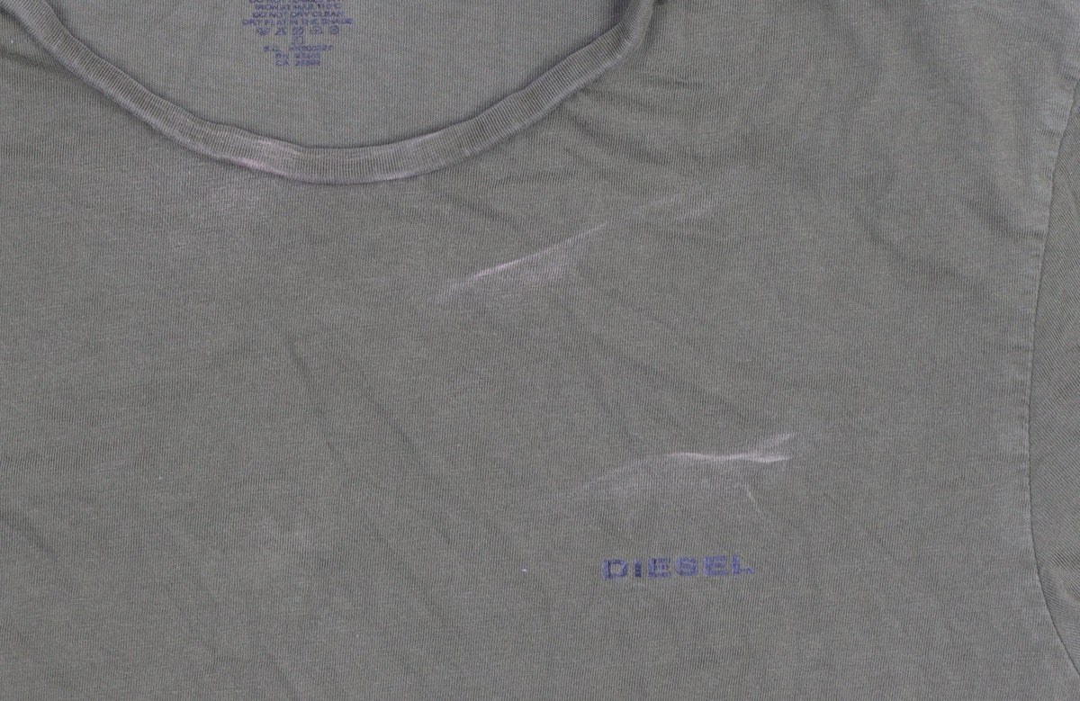 Diesel Men's Green M Logo Crew Neck Short Sleeve Cotton T-Shirt