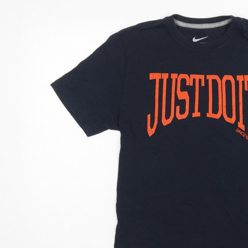 Nike Men's Black S Just Do It Graphic Print Regular Fit T-Shirt