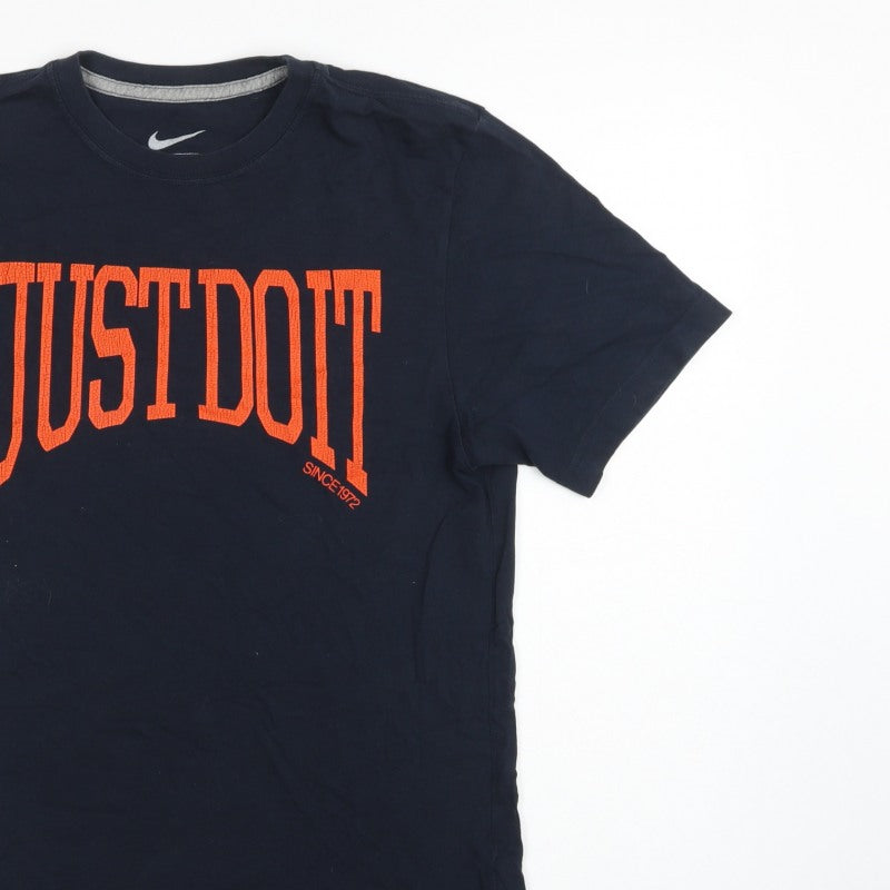 Nike Men's Black S Just Do It Graphic Print Regular Fit T-Shirt