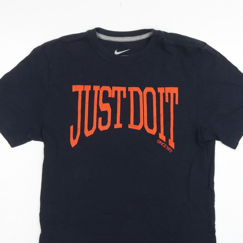 Nike Men's Black S Just Do It Graphic Print Regular Fit T-Shirt