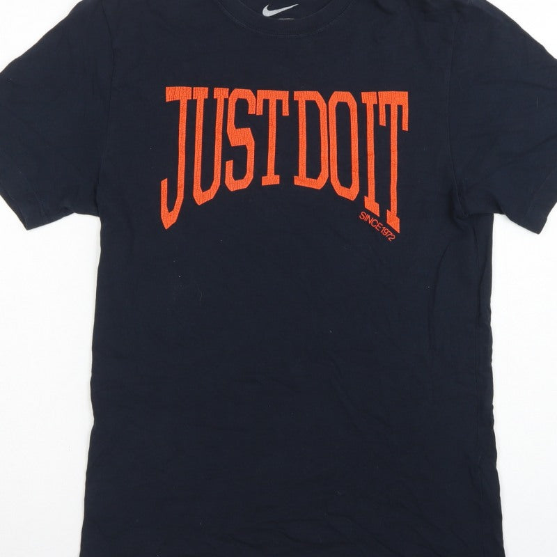 Nike Men's Black S Just Do It Graphic Print Regular Fit T-Shirt