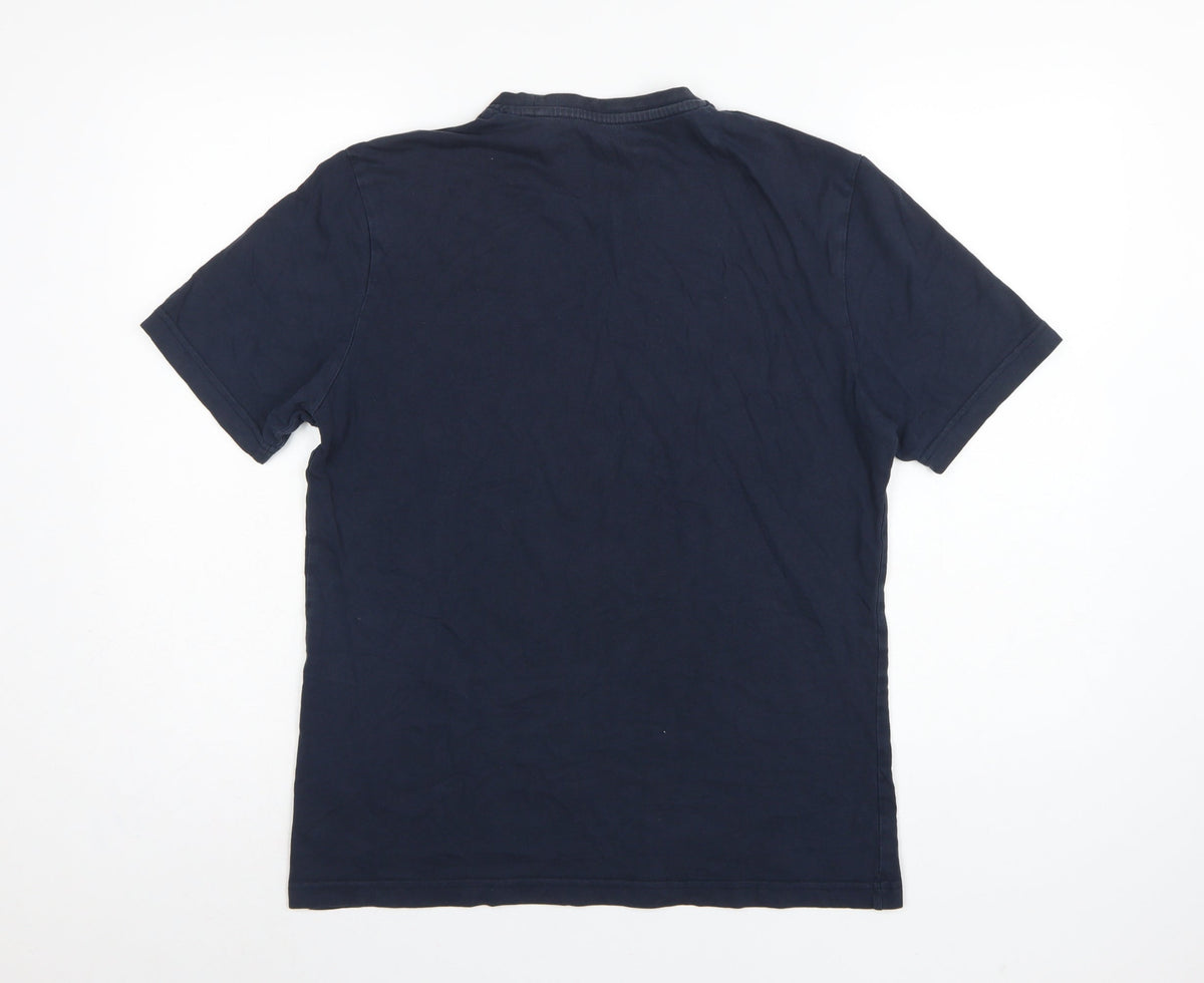 Original Penguin Men's Navy L Logo Graphic Crew Neck T-Shirt