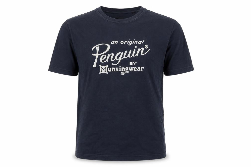 Original Penguin Men's Navy L Logo Graphic Crew Neck T-Shirt