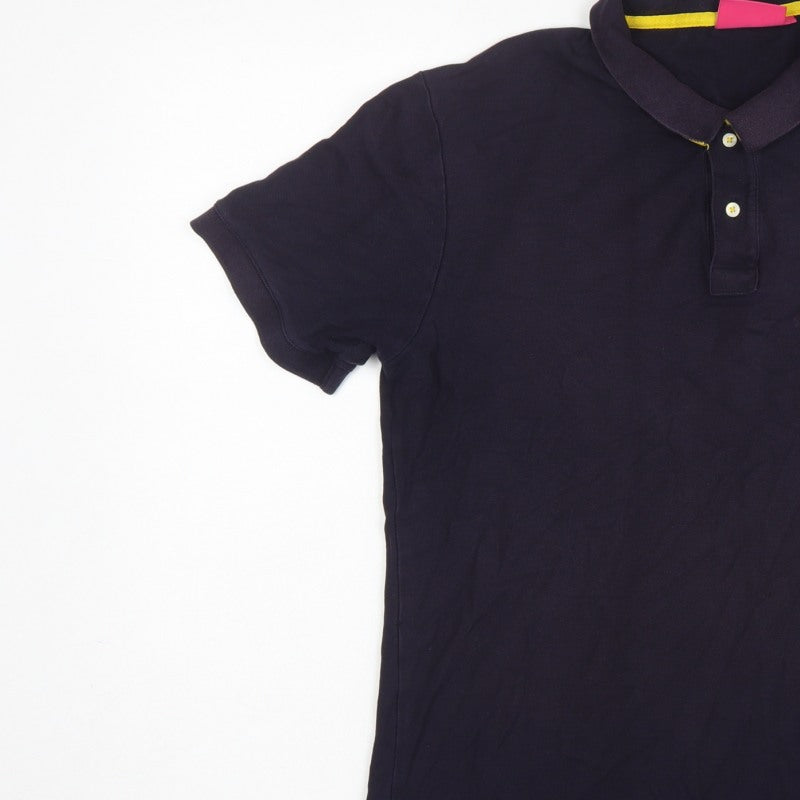 Vicomte A. Men's Blue L Cotton Polo Shirt Embroidered Logo