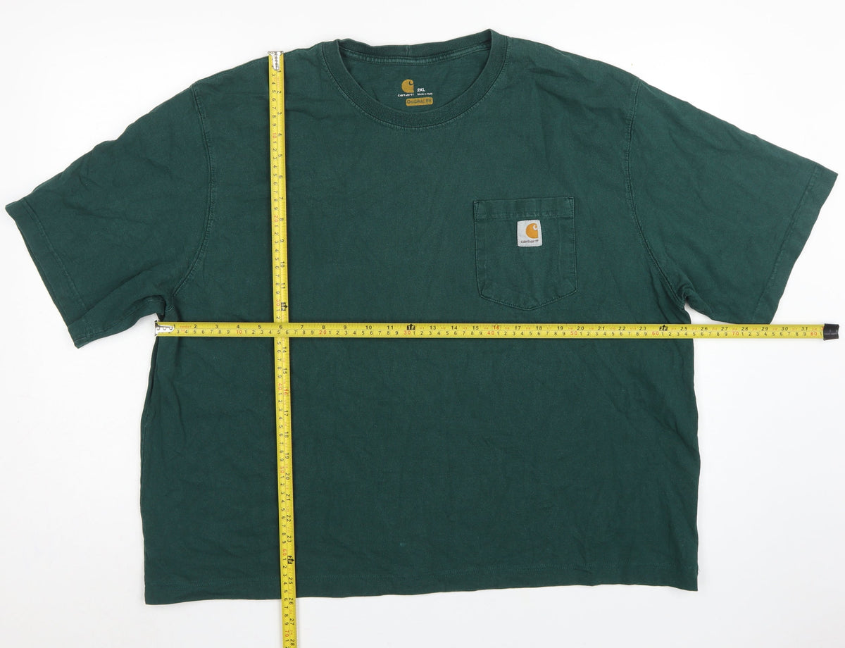 Carhartt Men’s Green 2XL Original Fit Pocket Crew Neck T-Shirt