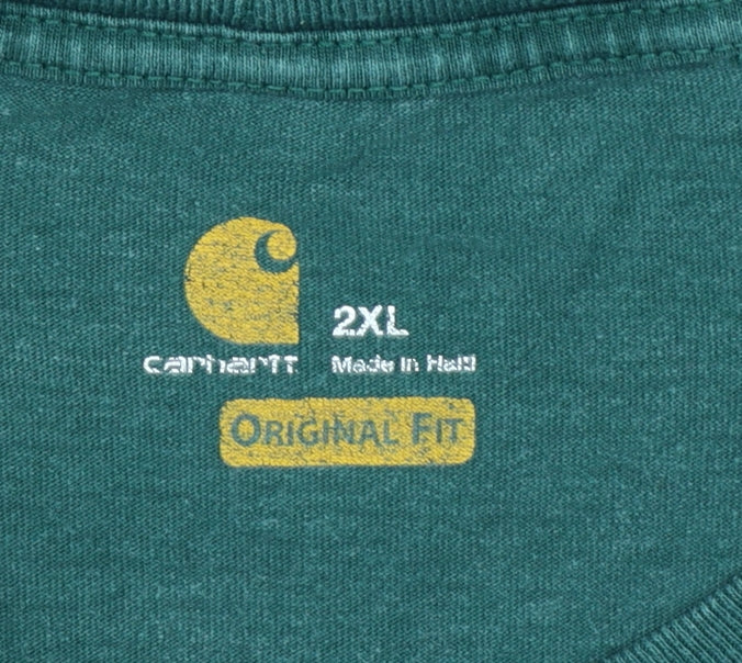 Carhartt Men’s Green 2XL Original Fit Pocket Crew Neck T-Shirt