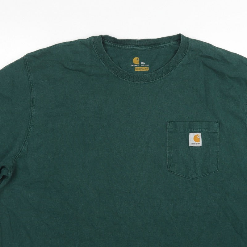 Carhartt Men’s Green 2XL Original Fit Pocket Crew Neck T-Shirt