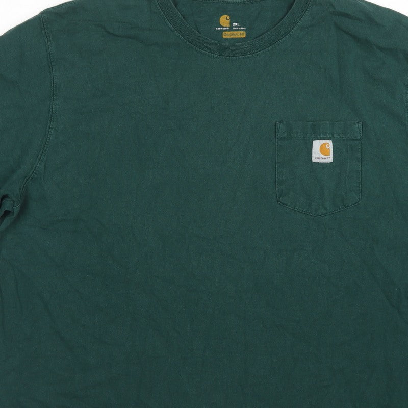 Carhartt Men’s Green 2XL Original Fit Pocket Crew Neck T-Shirt