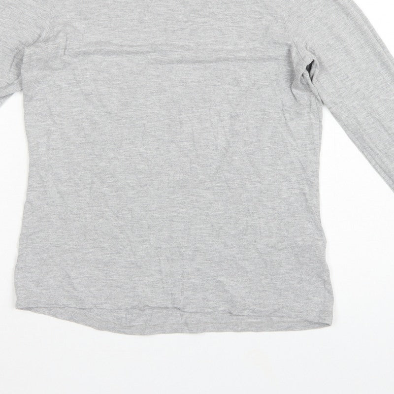 Hobbs Women Grey UK 10 Cowl Neck Long Sleeve Jersey Top