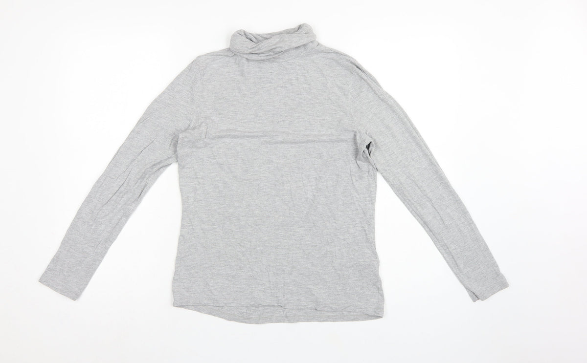 Hobbs Women Grey UK 10 Cowl Neck Long Sleeve Jersey Top