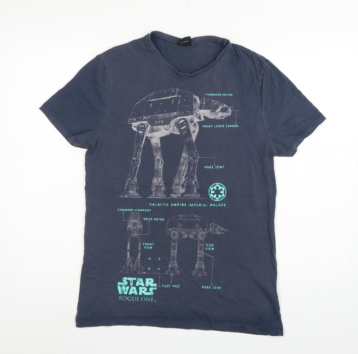 Star Wars Men’s Blue M Rogue One AT-AT Graphic Print T-Shirt