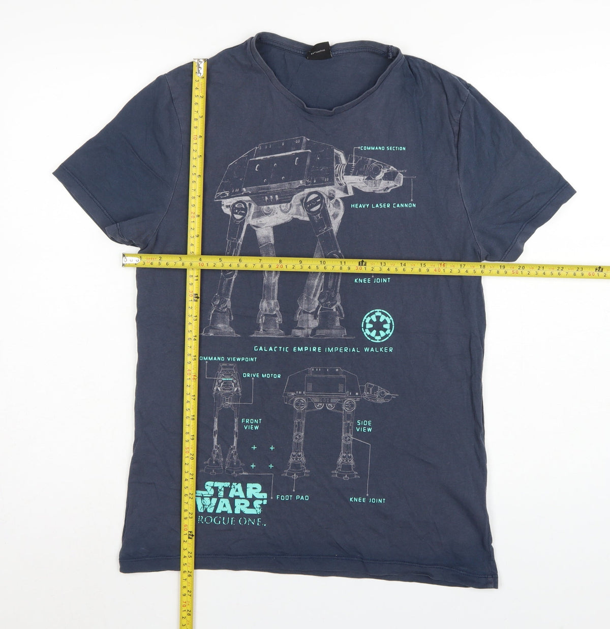 Star Wars Men’s Blue M Rogue One AT-AT Graphic Print T-Shirt