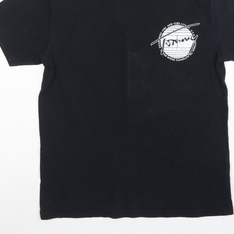 Tommy Jeans Men’s Black M Graphic Logo Crew Neck Short Sleeve T-Shirt