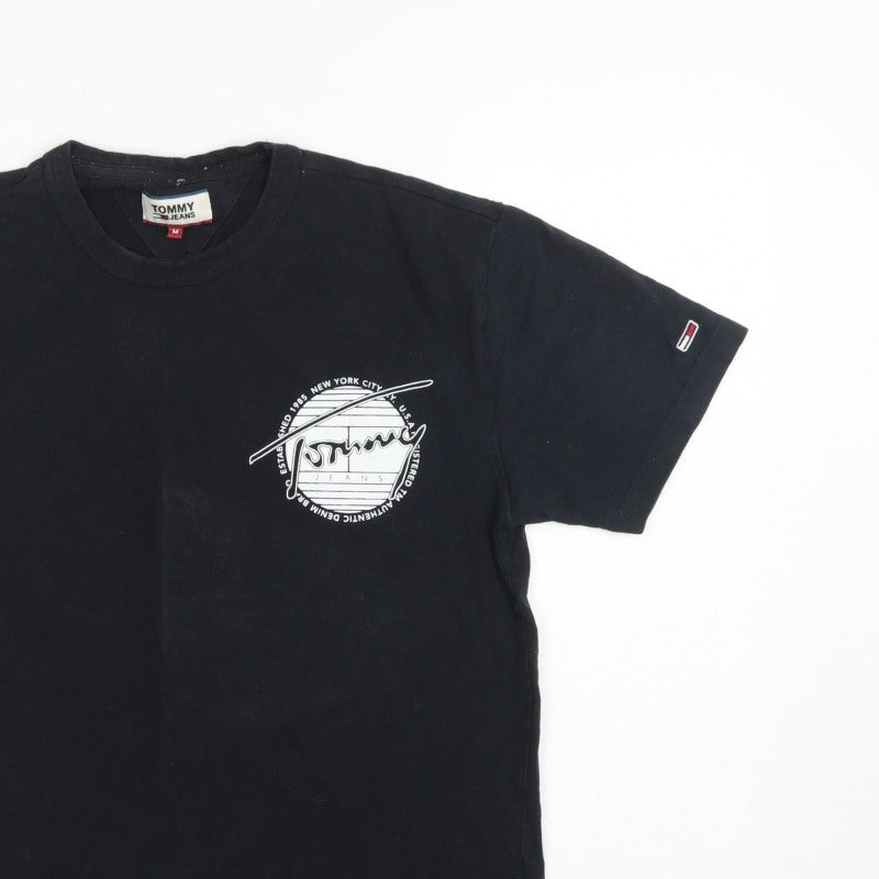 Tommy Jeans Men’s Black M Graphic Logo Crew Neck Short Sleeve T-Shirt