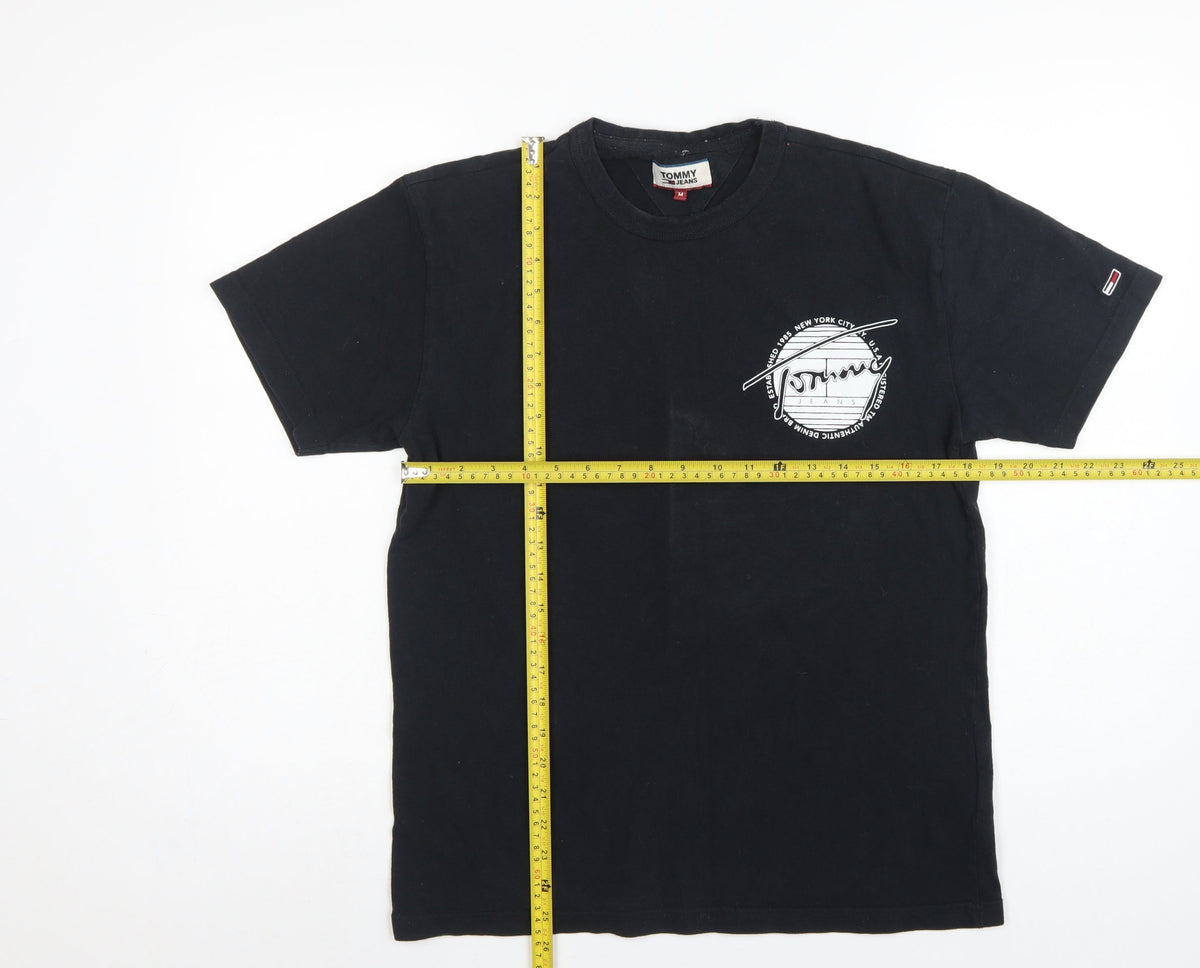 Tommy Jeans Men’s Black M Graphic Logo Crew Neck Short Sleeve T-Shirt