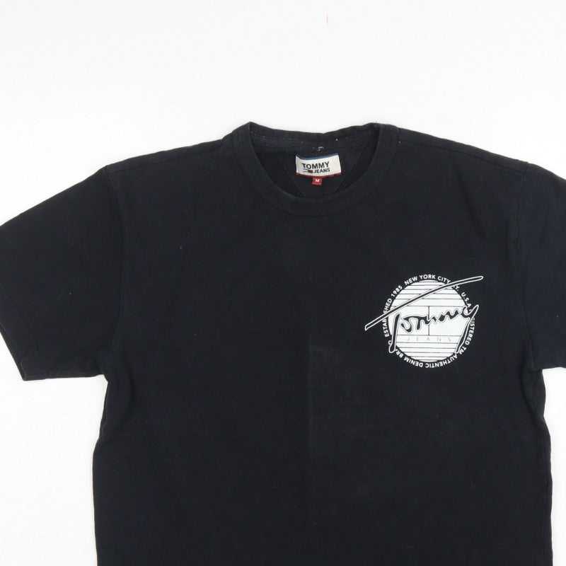 Tommy Jeans Men’s Black M Graphic Logo Crew Neck Short Sleeve T-Shirt