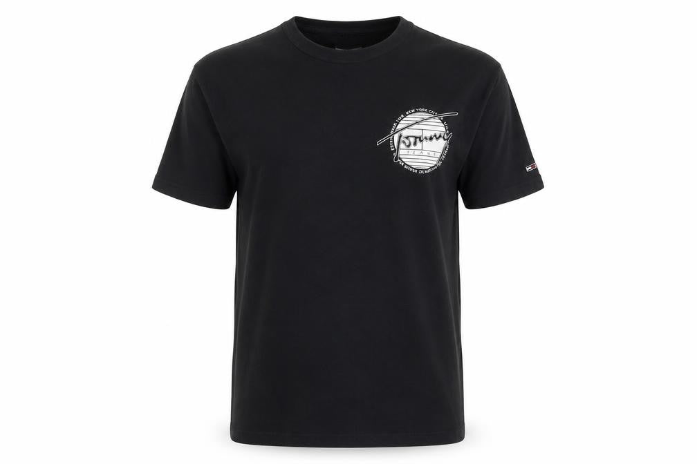 Tommy Jeans Men’s Black M Graphic Logo Crew Neck Short Sleeve T-Shirt
