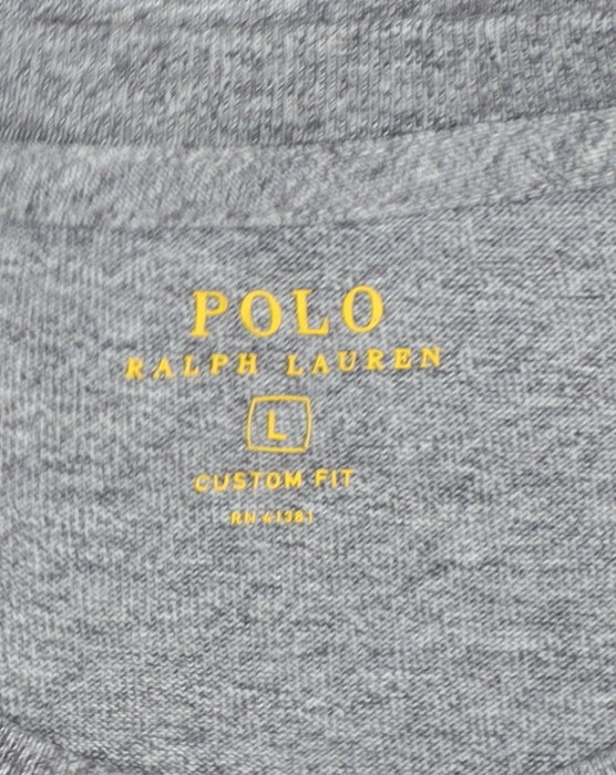 Polo Ralph Lauren Men’s Grey L Custom Fit Graphic Print Cotton T-Shirt