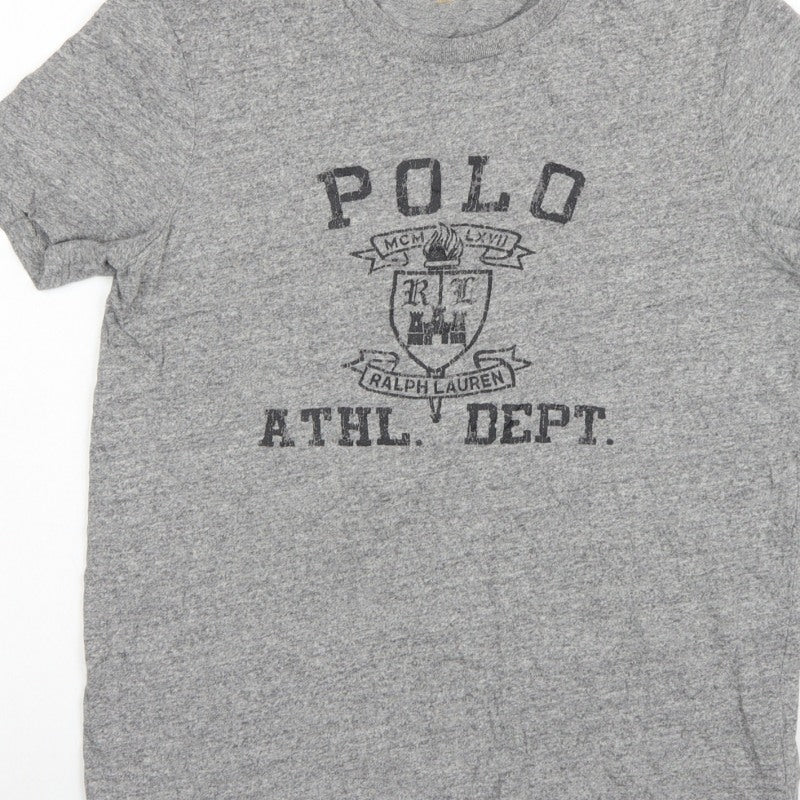Polo Ralph Lauren Men’s Grey L Custom Fit Graphic Print Cotton T-Shirt