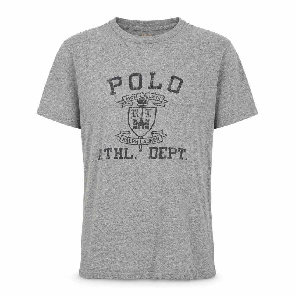 Polo Ralph Lauren Men’s Grey L Custom Fit Graphic Print Cotton T-Shirt